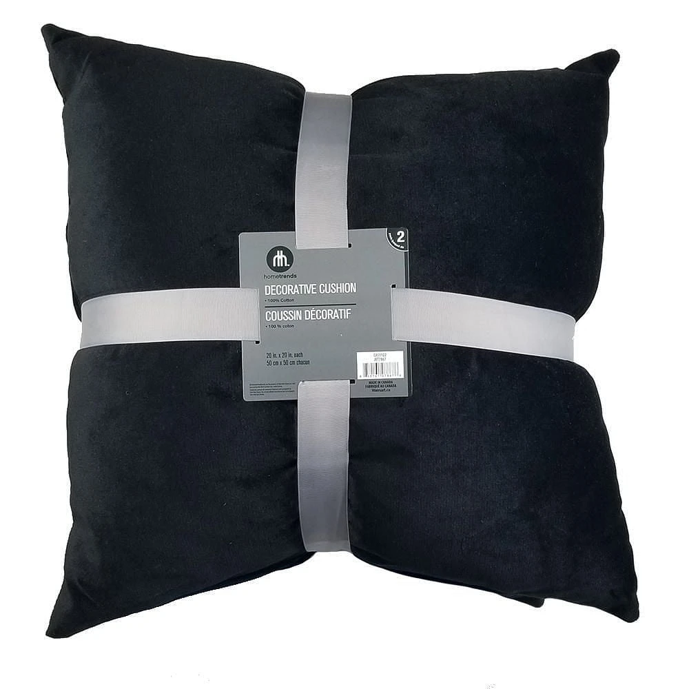 Ensemble de 2 coussins décoratifs en coton velours hometrends