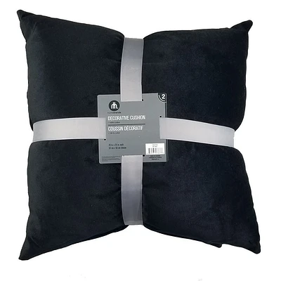 Ensemble de 2 coussins décoratifs en coton velours hometrends