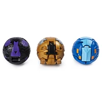Bakugan, Starter Pack 3 personnages, Aurelus Howlkor, Créatures transformables à collectionner, à partir de 6 ans