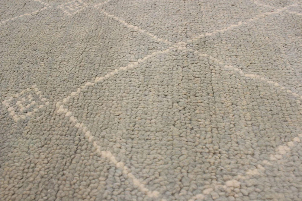 ECARPETGALLERY 5'7" x 8'0" Moroccan Tangier Hand-knotted Area Rug for Living Room, Dining Room and Bedroom in Blue