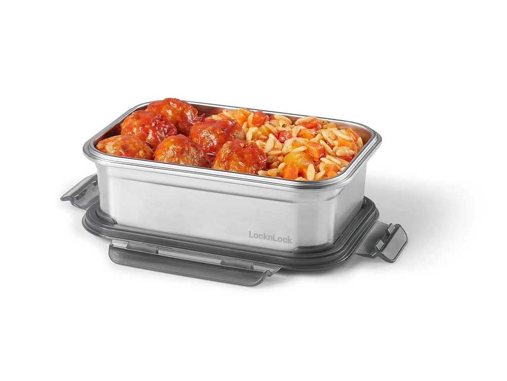 LocknLock STEEL - Food Container 40 oz/1.2L, Stainless Steel
