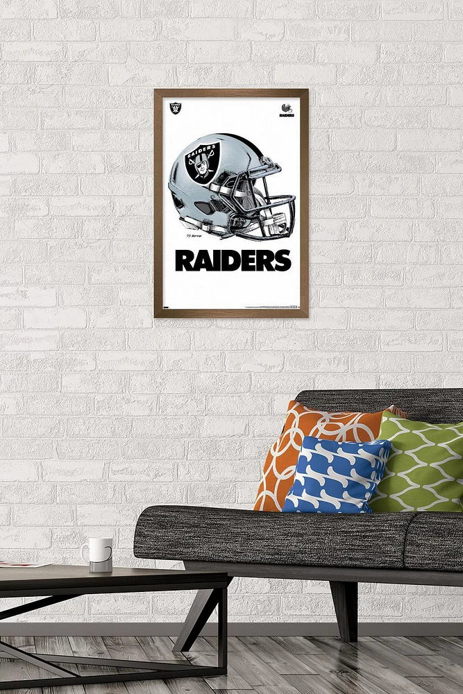 NFL Las Vegas Raiders - Drip Helmet 20 Wall Poster