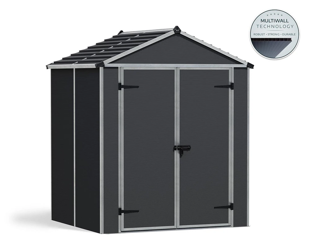Rubicon 6 ft. x ft. Dark Garden Storage Shed