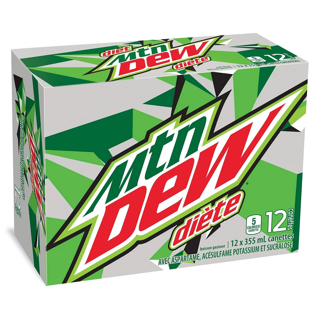 Diet MTN Dew Soft Drink, 12x355ml