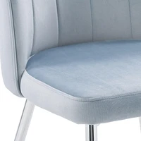 CorLiving Nash Velvet Channel Tufted Side Chair
