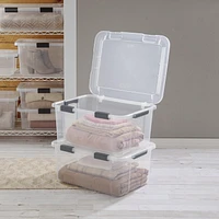 Sterilite Boîte de Rangement avec Couvercle à Charnière 56.8L 58L