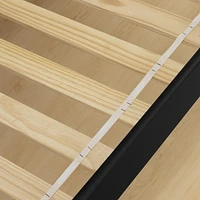 Meubles South Shore Fakto Lits superposés en bois massif Noir mat