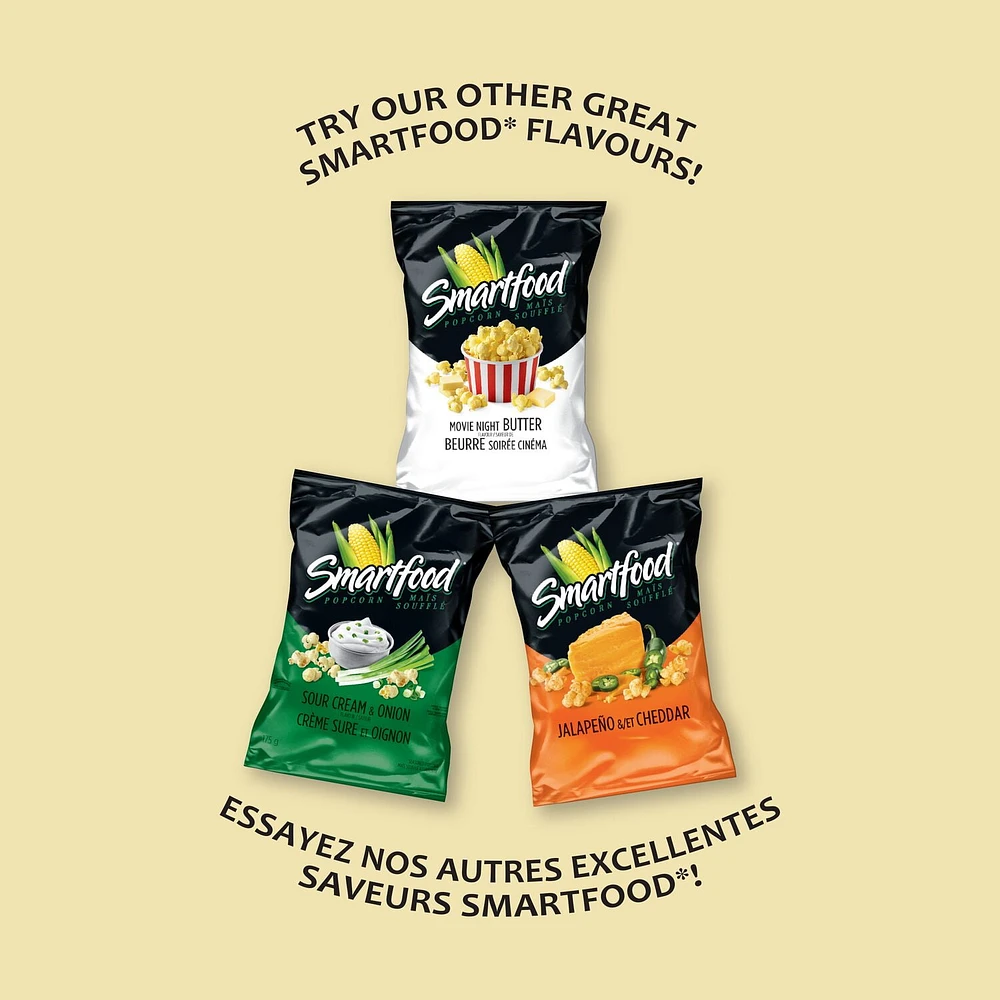 Maïs soufflé assaisonné Smartfood Cheddar blanc 200GM