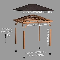 Backyard Discovery Gazebo en cèdre Barrington 14' x 12'
