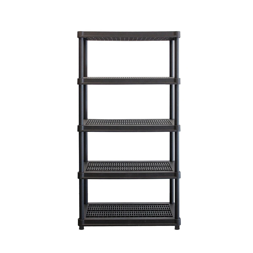 Ramtuff  5-Levels Plastic Shelving System 18'' x 36'' x 73", 5-Level resin Shelving