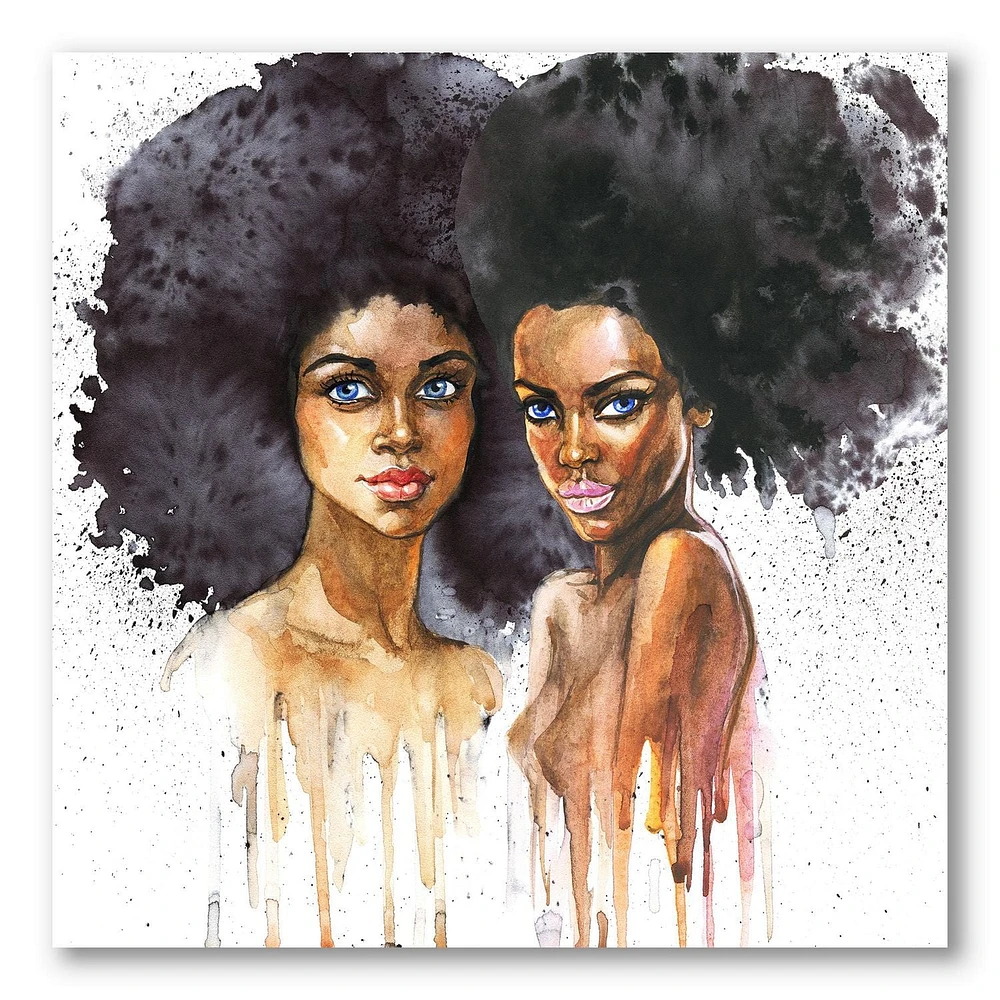 Designart Portrait de deux femmes afro-américaines Art mural sur toile