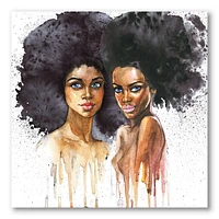 Designart Portrait de deux femmes afro-américaines Art mural sur toile