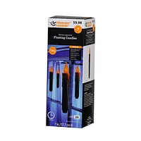 Way to Celebrate Halloween 7-Inch Battery-Operated Black Hanging Candles, with Orange Flickering LED Bulb, 4-Count