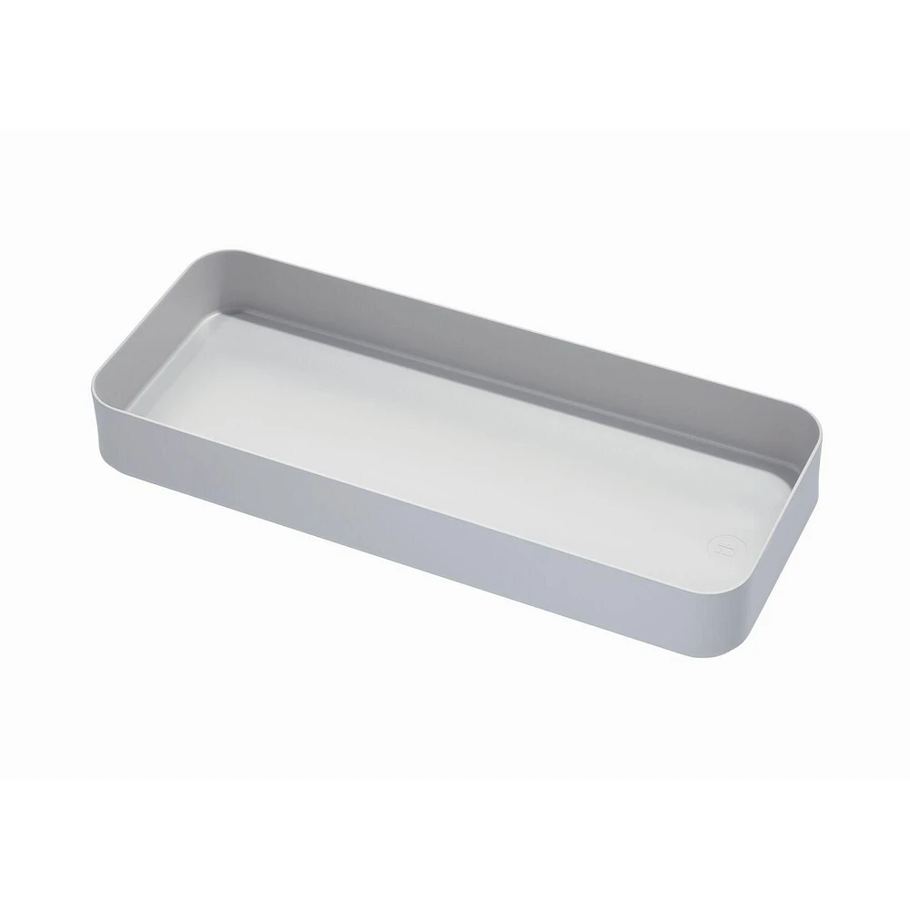 Bac organisateur 6" gris iDesign Eco pour tiroir de cuisine, en plastique recyclé sans BPA – 6" x 15" x 2"