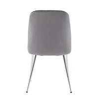 Chaise d'appoint touffetée en velours Nash