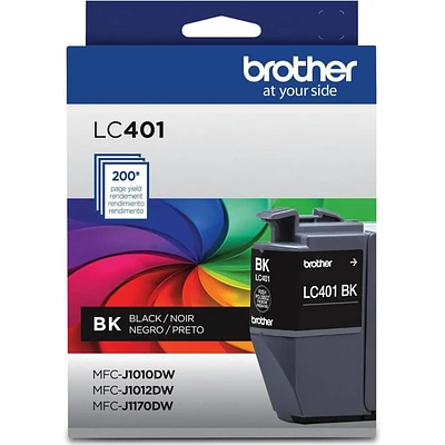 Brother Genuine LC401BKS Standard-Yield Black Ink Cartridge