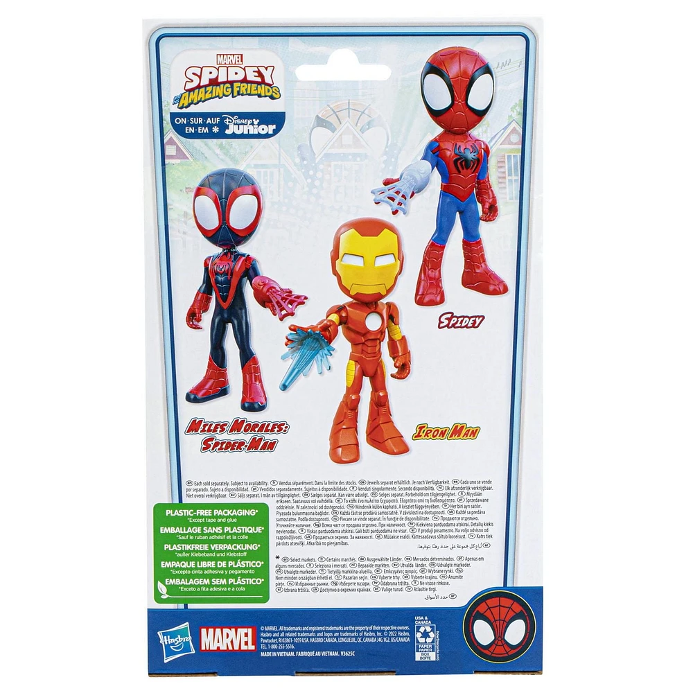 Marvel Spidey et ses Amis Extraordinaires, figurine de super-héros format géant Iron Man de 22,5 cm