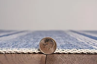 Tapis lavable Wallen 5 pi x 7 pi ivoire et bleu