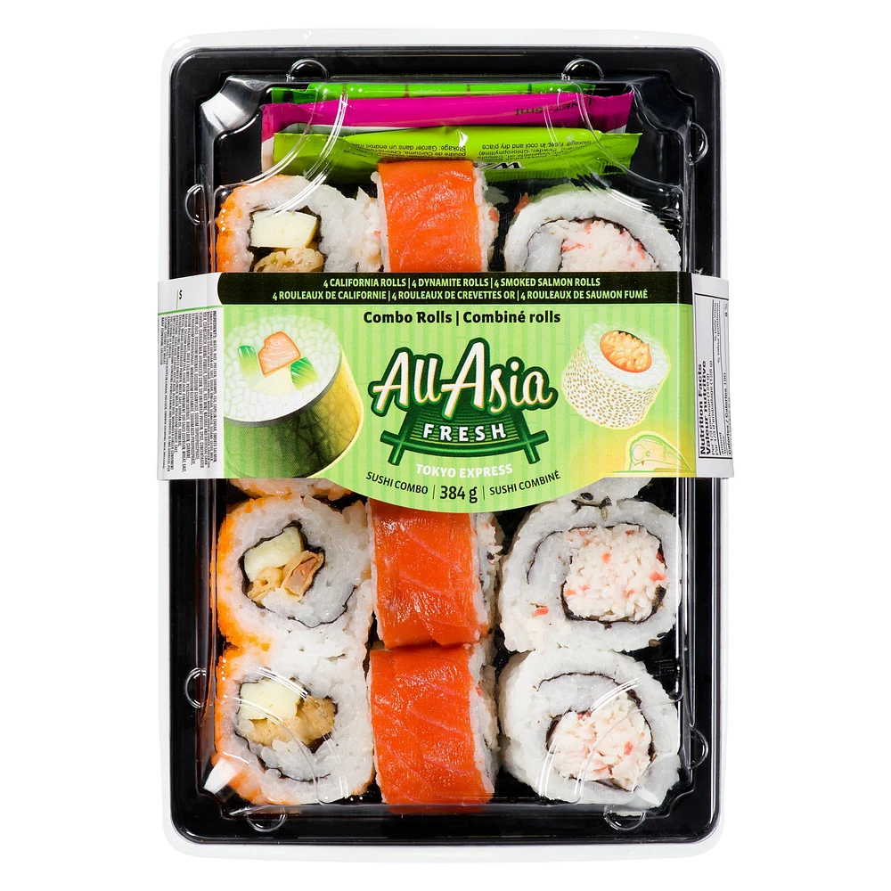 Sushi All Asia Fresh Combo Rolls, 384 g, 12 pieces