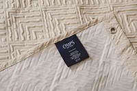 Chaps Shower Curtains with Hooks - Linen Textured Waterproof Curtain 10 Easy-slide Hooks