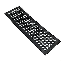Ottomanson Rubber Collection Non-Slip Design Stair Treads, 10" X 30", 5 Pack, Black