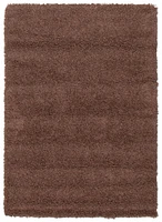 ECARPET Lotus Mod Dark Brown Shag 4'0" x 5'8"