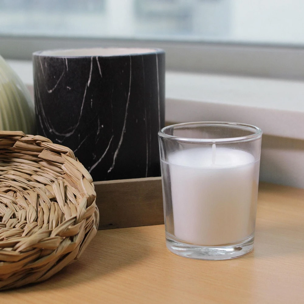 Mainstays Unscented Glass Filled Votives Candles, Pack of 12