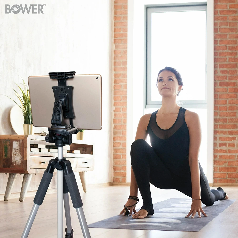 Bower Tripod Mount Holder with 45-Degree Tilt Made for Phones and Tablets - Relaunch WSC-TTM