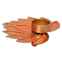 Way To Celebrate Diwali Decoration Lotus Tealight Holder Dual Tone Finish 6 inch