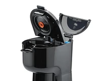 Cafetière à portion individuelle Mainstays, noire, double infusion, compatible café moulu ou K-Cup*, MS-202389CN Café en portion individuelle Mainstays