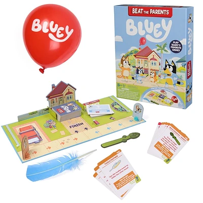 Spin Master Games, Bluey Beat the Parents, Head-to-Head Trivia & Challenge Bluey Family Games, Activity Game, Games for Family Game Night, For Ages 5+