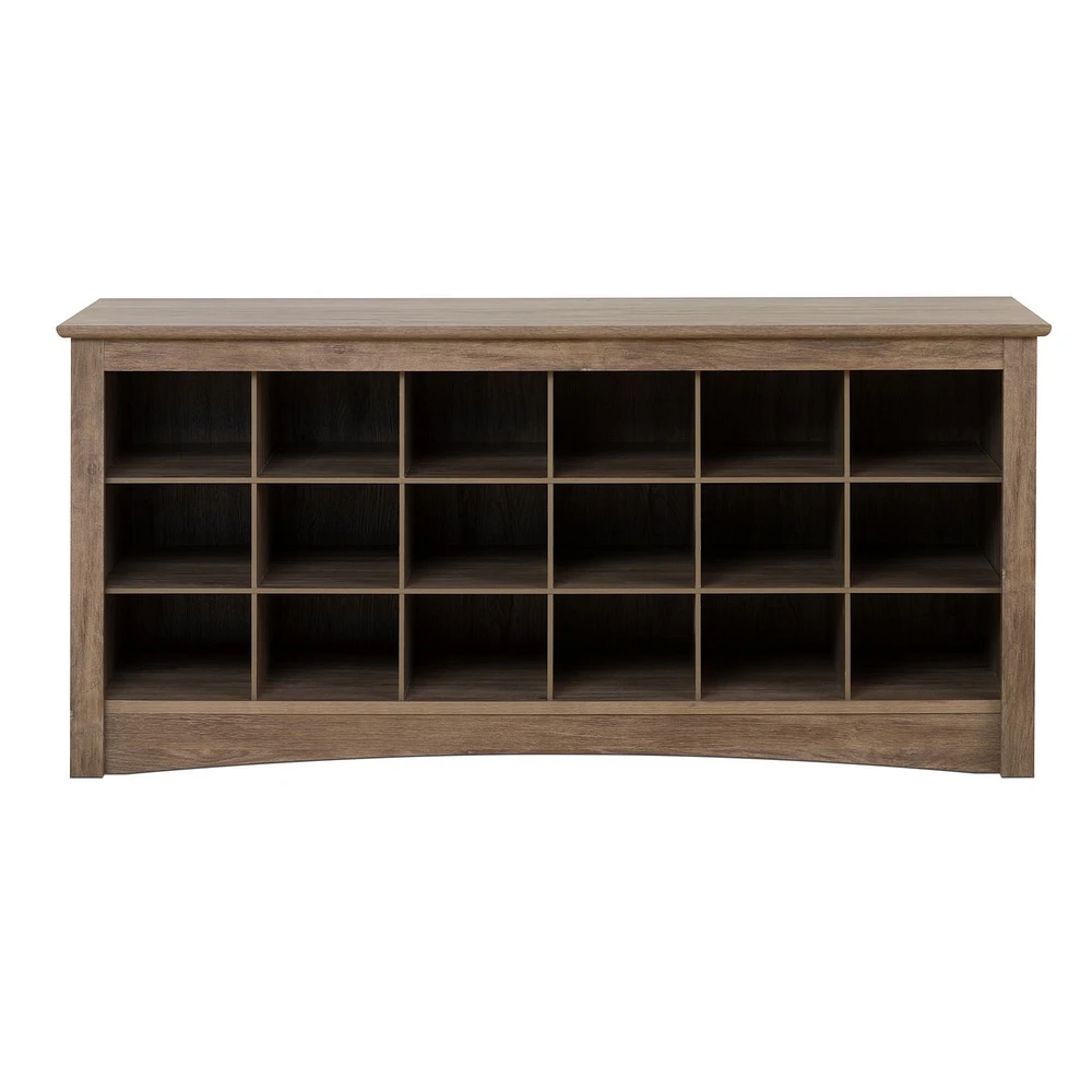 Banc à compartiments pour chaussures