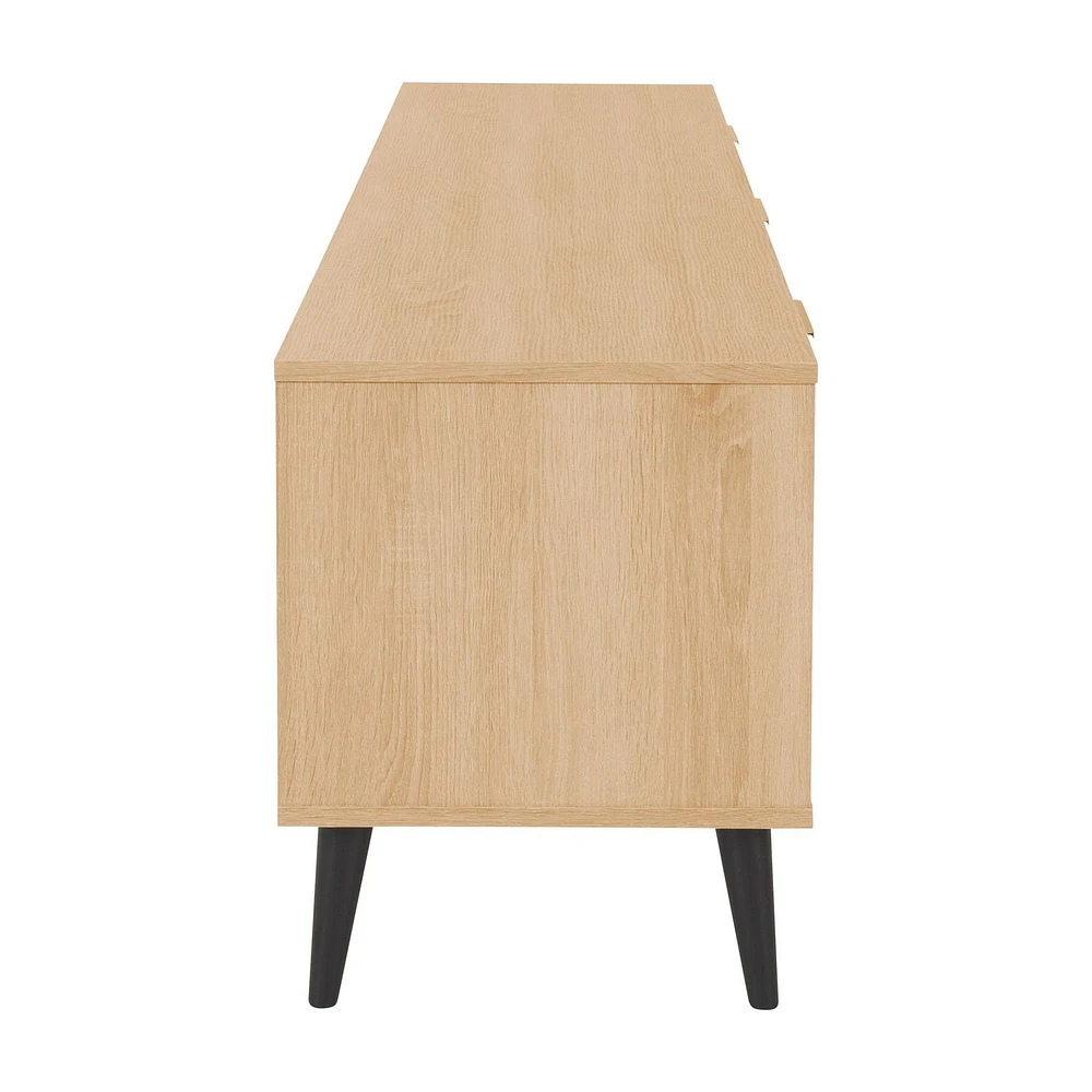 Meuble télé Cole Modern de 71 po de long avec armoire de rangement
