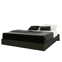 Nexera Corbo Platform Bed and Headboard, Black