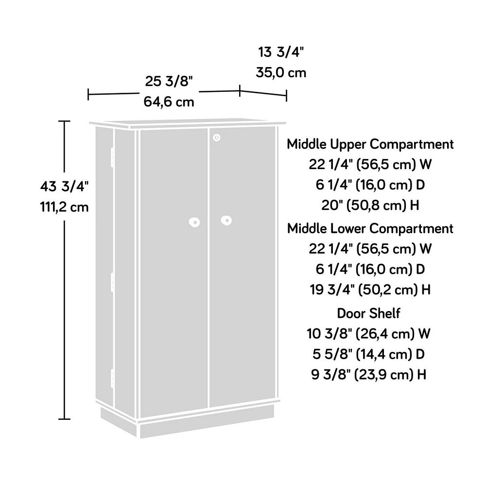 Sauder Sundar Storage Cabinet, Mystic Oak, 433930