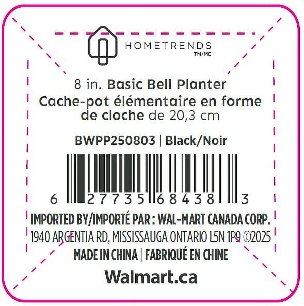 Hometrends Cache-pot élémentaire en formede cloche