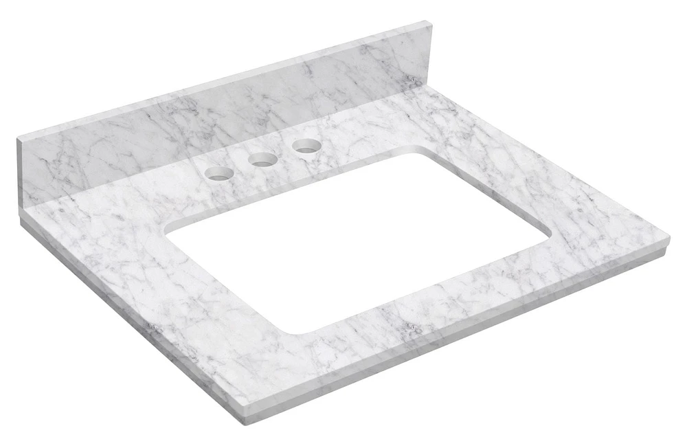 23,75 po. W 18,25 po D Stone Top En Bianca Carara Couleur Pour 3H4-in. Robinet AI-672