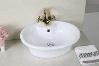 American Imaginations AI-31399 16,5 pouces W au-dessus du navire blanc de compteur pour le perçage de centre de 1 trou