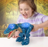 Imaginext Jurassic World Growl & Glow Baryonyx Dinosaur Toy with Lights Sounds & Chomping Action