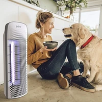 Pure Enrichment PureZone Elite True HEPA Purificateur d'air pour grande pièce avec moniteur de qualité de l'air, filtration en 4 étapes et lumière UV-C (Blanc)