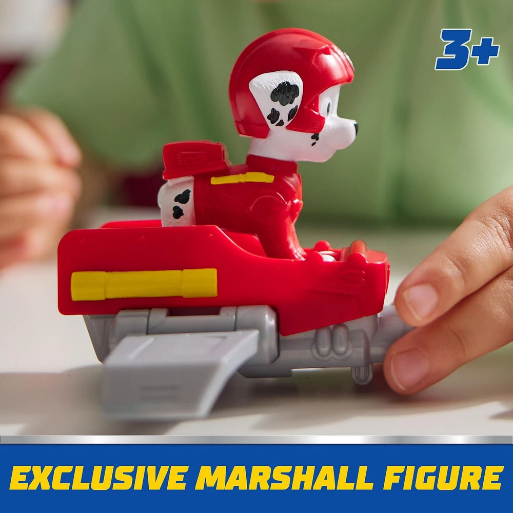 PAW Patrol: Action Pups Marshall Action Figure & Hoverboard Airplane Toy with Foldable Wings, Kids Toys for Boys & Girls Ages 3 and up