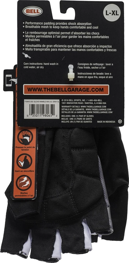 Gants de vélo Ramble 600 de Bell Sports Taille S-M