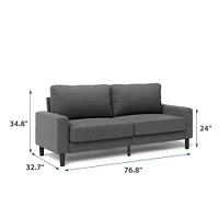 Canapé en tissu d'intérieur Mainstays de 76 pouces, gris foncé