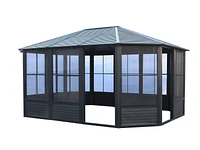 Florence Solarium Metal Roof 12'x15' Black