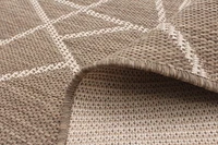 ECARPET Indoor Outdoor Area Rug for Patio, Deck, Living Room Sisal Abstract Collection