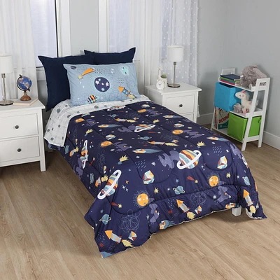Parure de lit de 4 pièces pour lits jumeaux, Outerspace