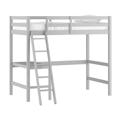 Campbell Wood Twin Loft Bunk Bed with Study Desk, by Hillsdale Living Essentials