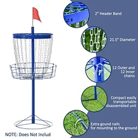 Soozier 24-Chain Lightweight Portable Practice Basket for Disc Golf Target Stand