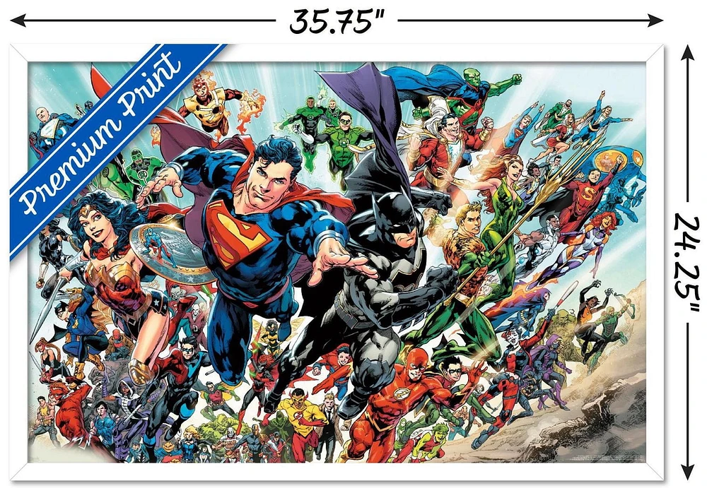 DC Comics - Justice League Rebirth - Group Wall Poster, 14.725" x 22.375"