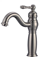American Imaginations AI-29480  Ensemble de robinet en laiton sans plomb approuvé par CUPC à 1 trou de couleur nickel brossé - Drain incl.
